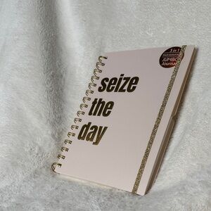 Seize the Day Spiral Journal Doodle Sketch Notebook Lines Dots Sketchbook NWT